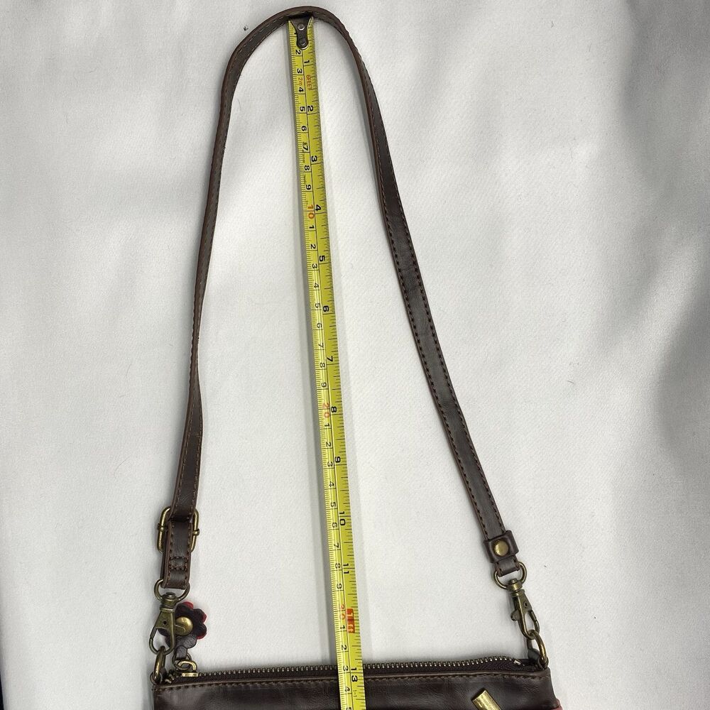 CHALA BUTTERFLY MINI CROSSBODY Strap Clutch Purse Teal Dot Pink Brown Spring Bag - Picture 11 of 14